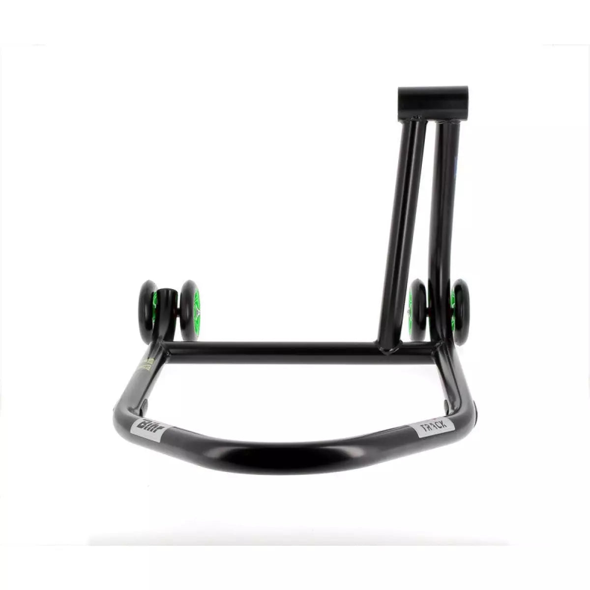 Béquille Monobras Droite Bihr Home Track Noir Mat Roues Vert