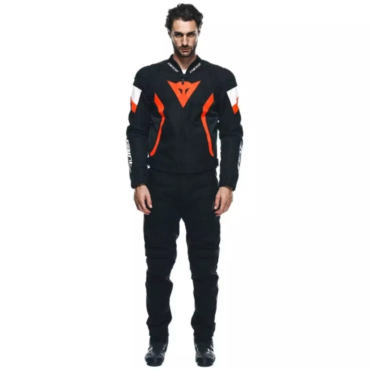 Blouson Dainese Avro 5 Tex Noir Rouge Fluo Blanc