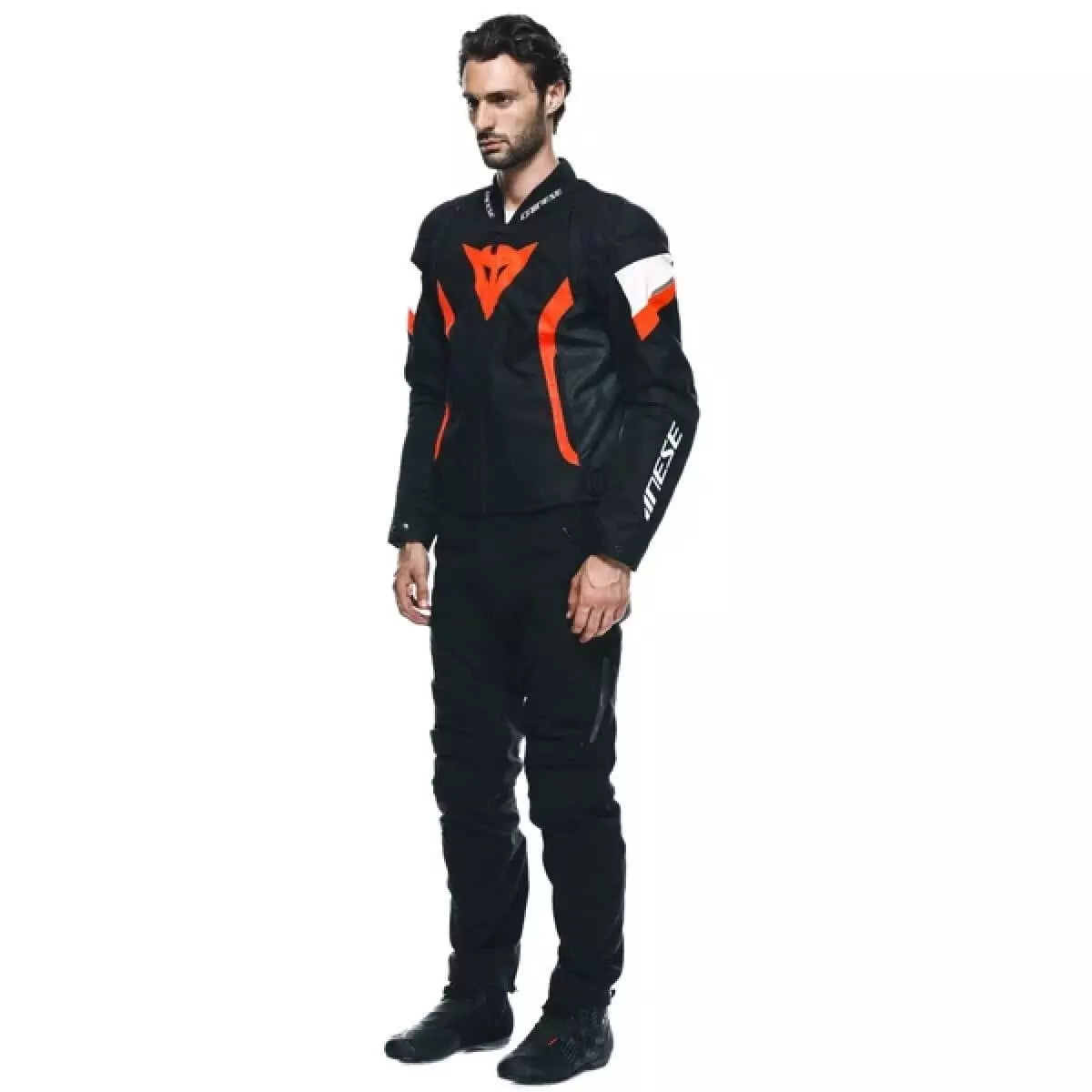 Blouson Dainese Avro 5 Tex Noir Rouge Fluo Blanc