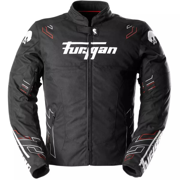 Blouson Furygan Neon Noir Blanc Rouge