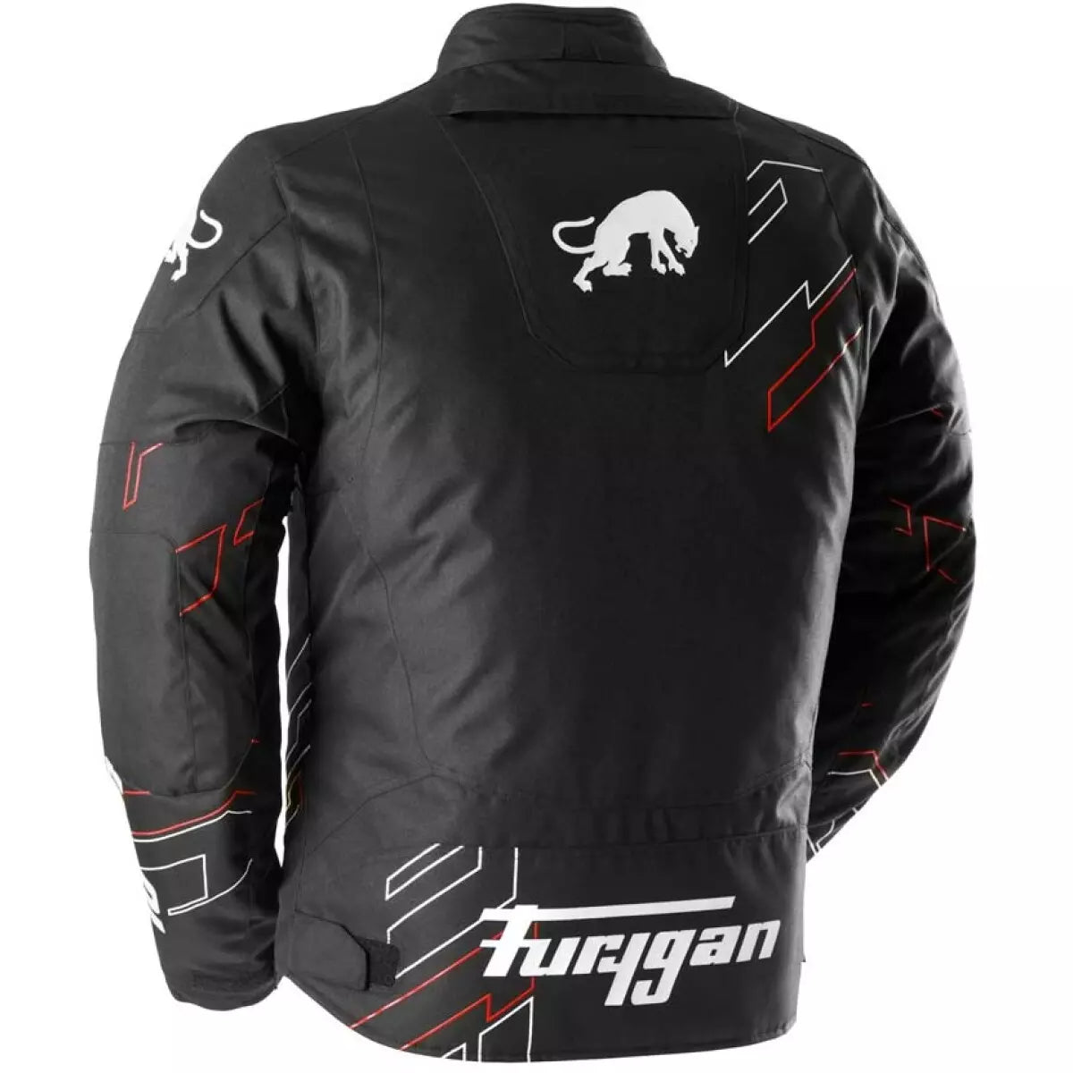 Blouson Furygan Neon Noir Blanc Rouge