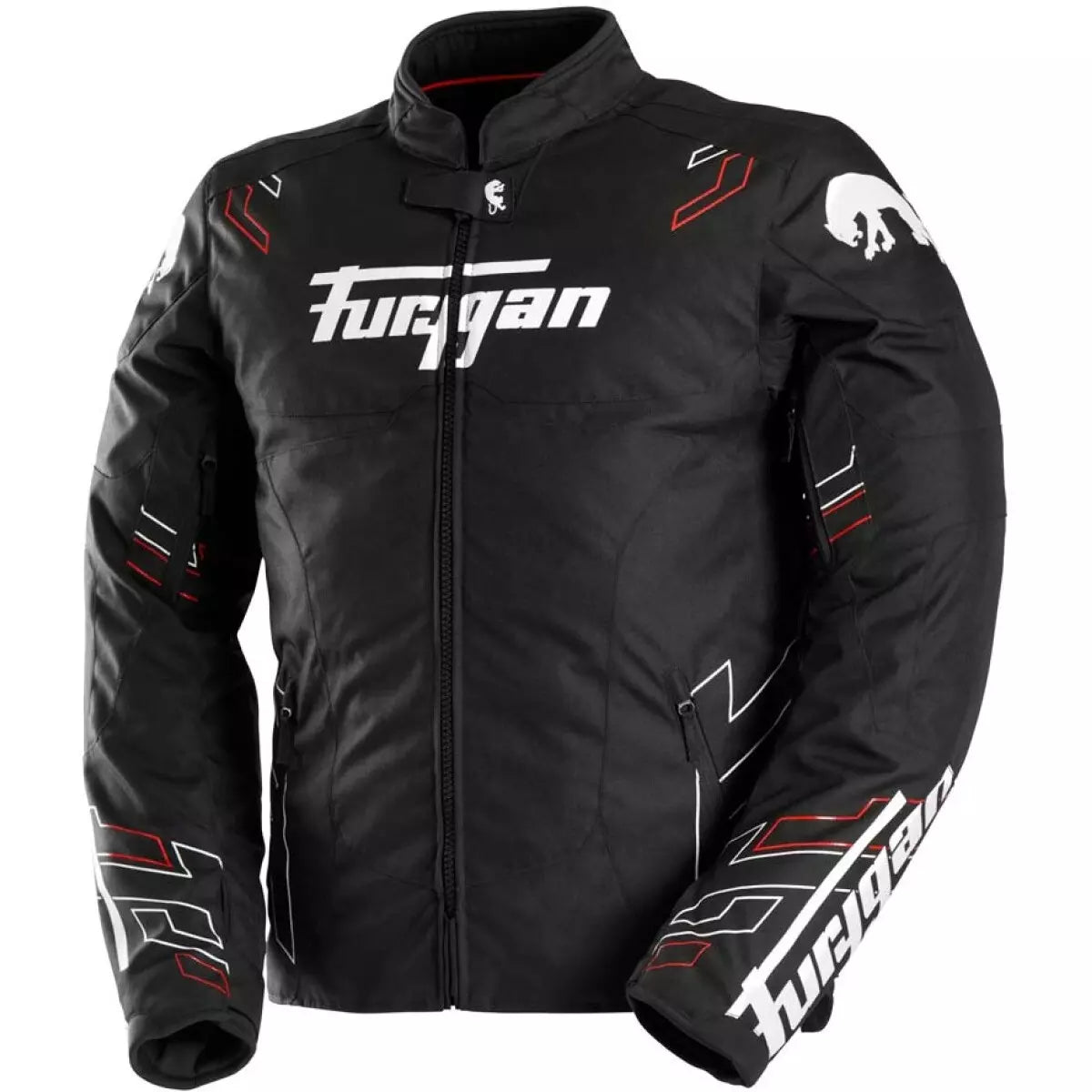 Blouson Furygan Neon Noir Blanc Rouge
