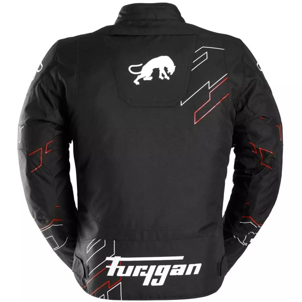 Blouson Furygan Neon Noir Blanc Rouge
