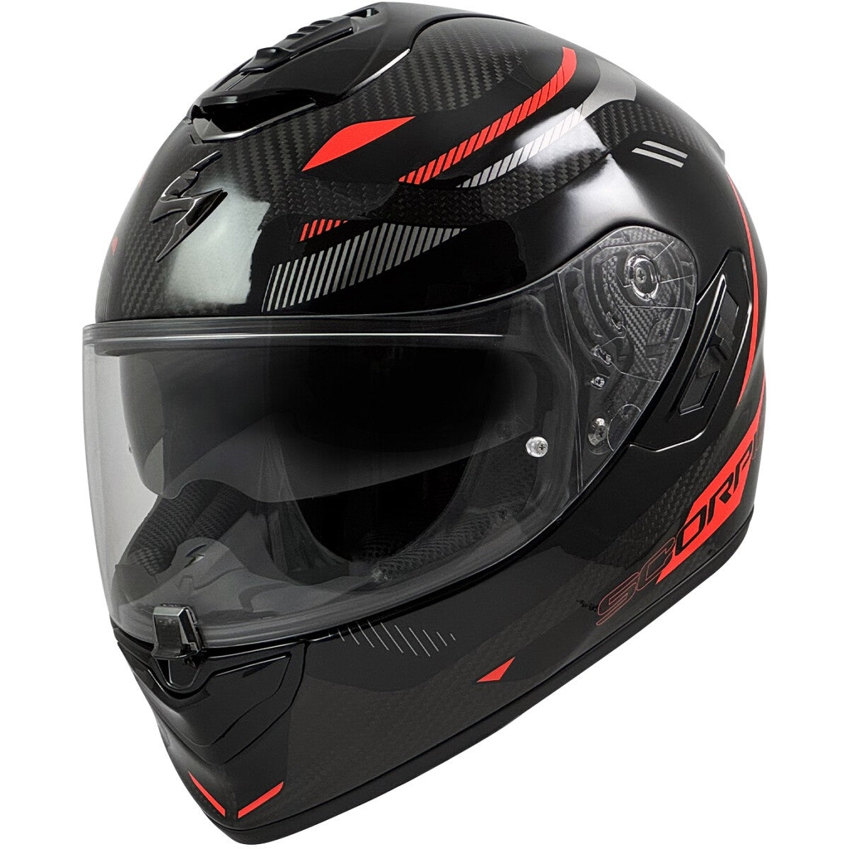 Casque Scorpion Exo-1400 EVO II Carbon Air Kydra Noir Rouge