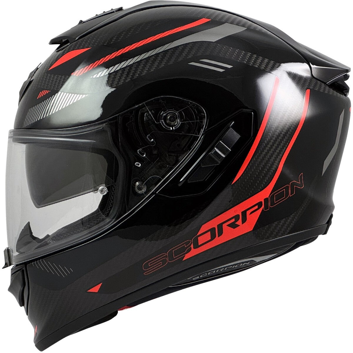 Casque Scorpion Exo-1400 EVO II Carbon Air Kydra Noir Rouge