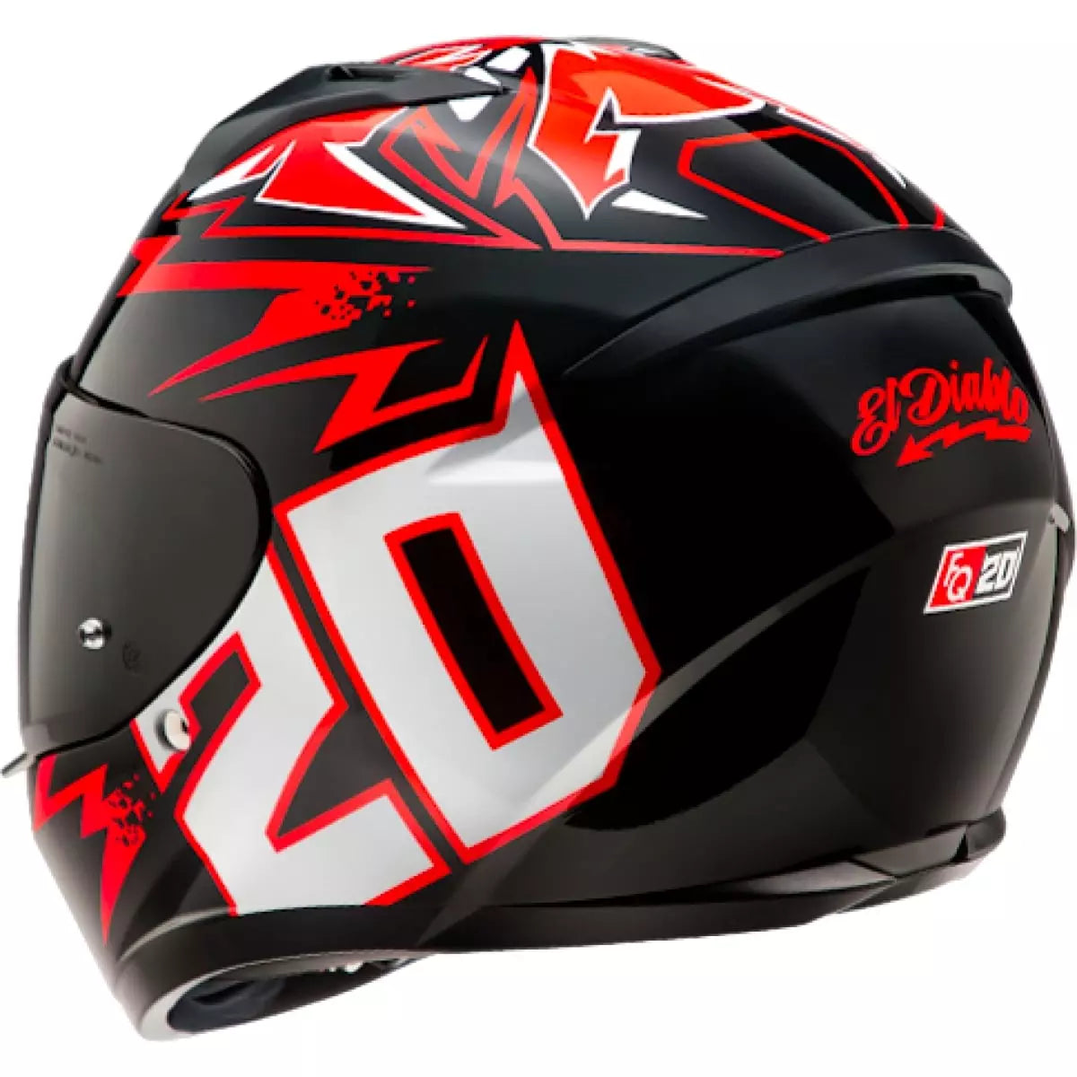 Casque HJC C10 MC1 Diablo Fabio Quartararo MASK Rouge Noir