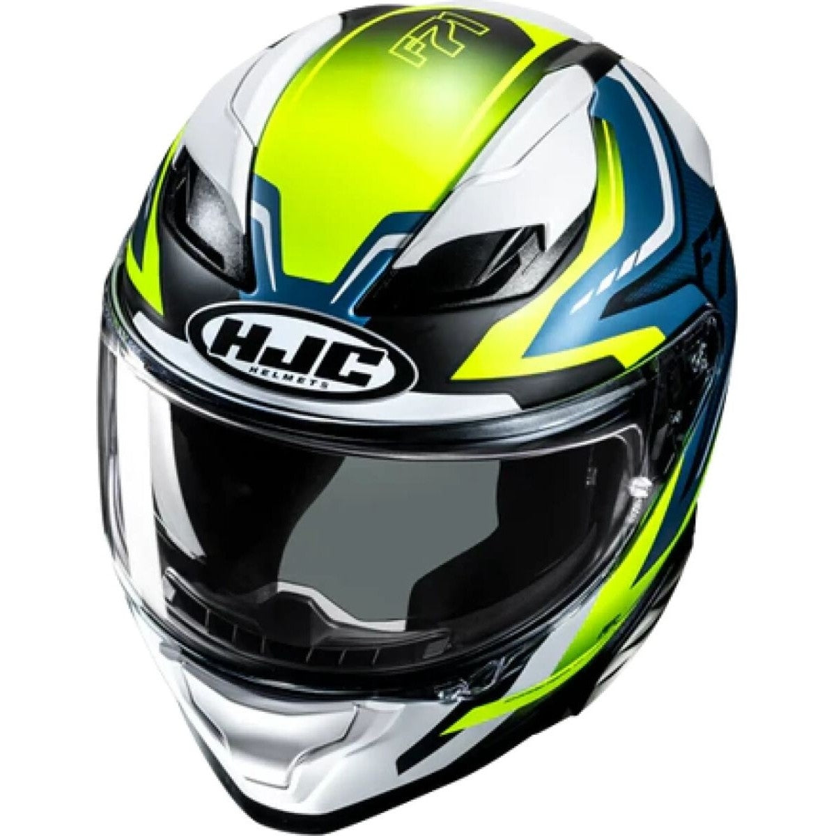 Casque HJC F71 Fes MC3HSF Bleu Jaune Fluo