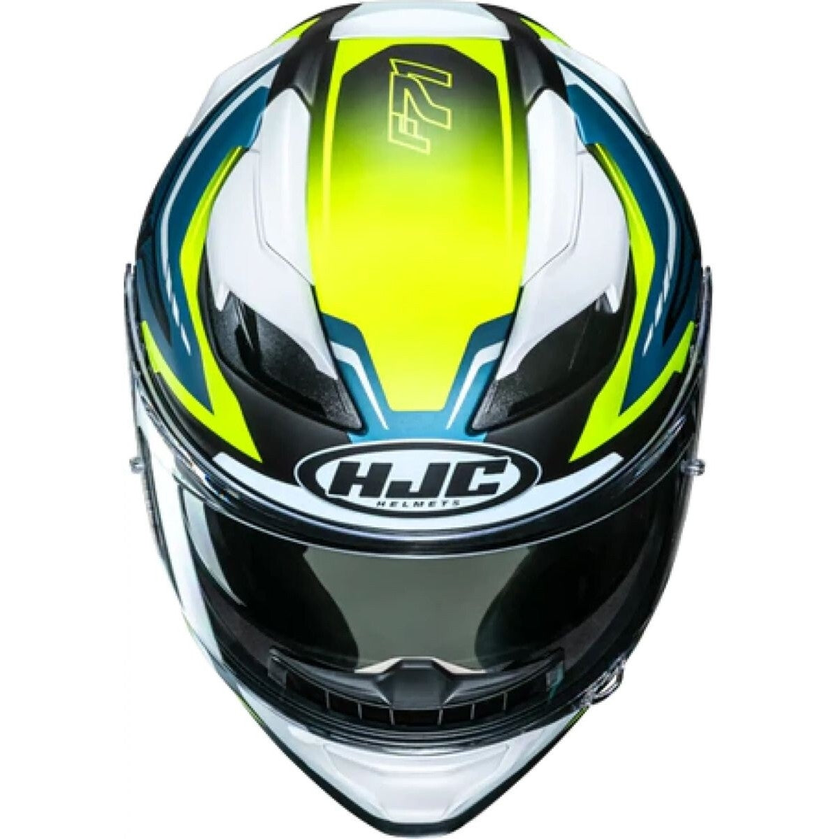 Casque HJC F71 Fes MC3HSF Bleu Jaune Fluo