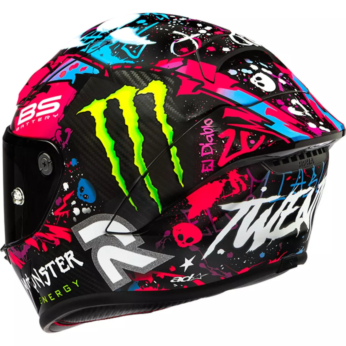 Casque HJC RPHA 1 V2 Carbone Fabio Quartararo Funky Diablo