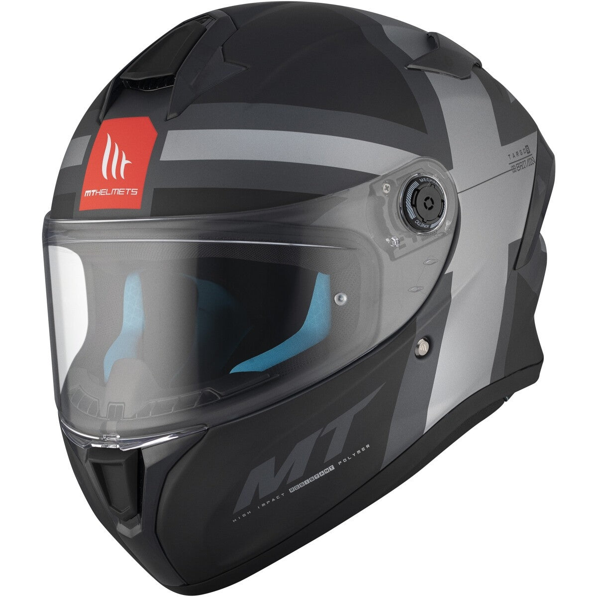 Casque MT Helmets Targo S Britain C2 Noir Mat Titane