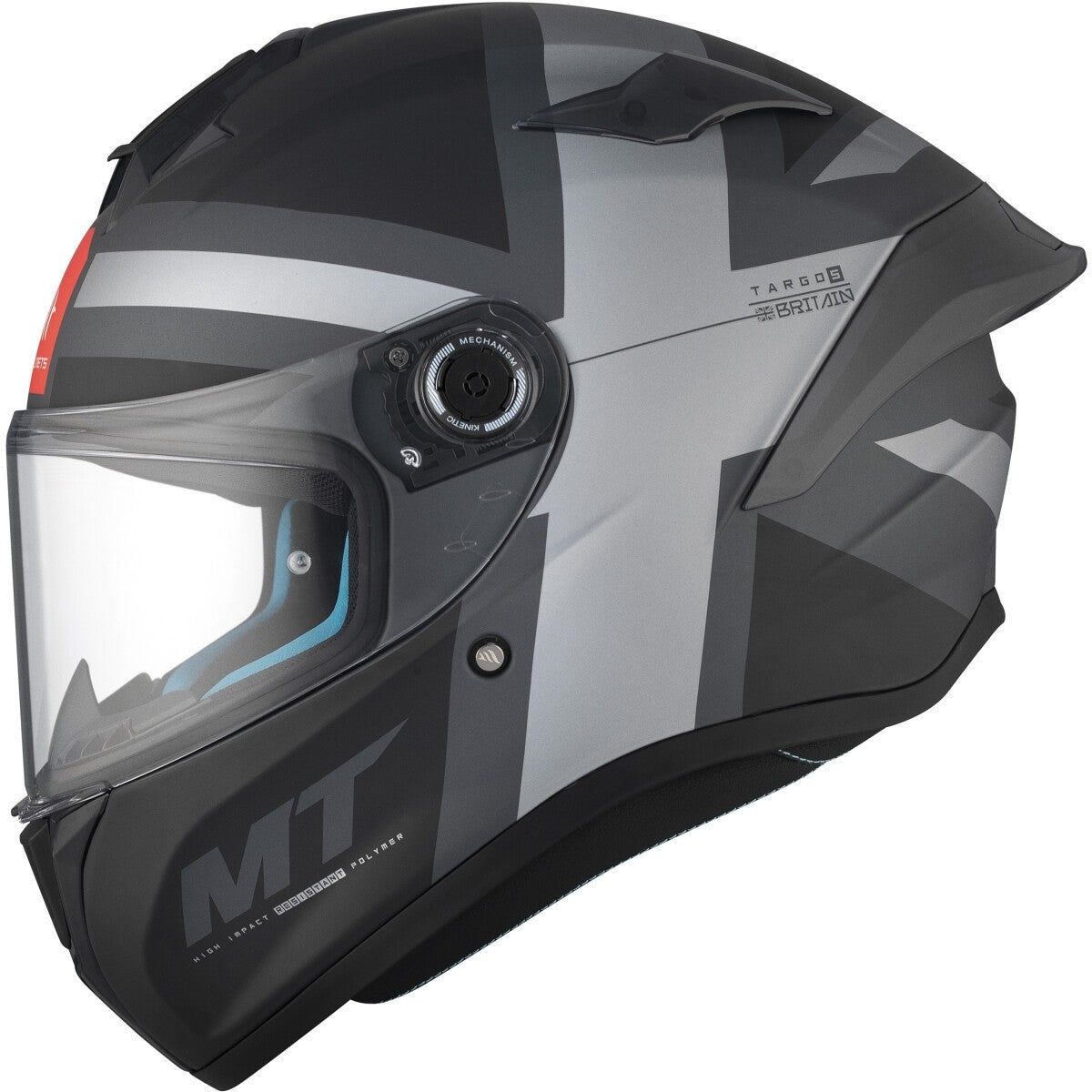 Casque MT Helmets Targo S Britain C2 Noir Mat Titane