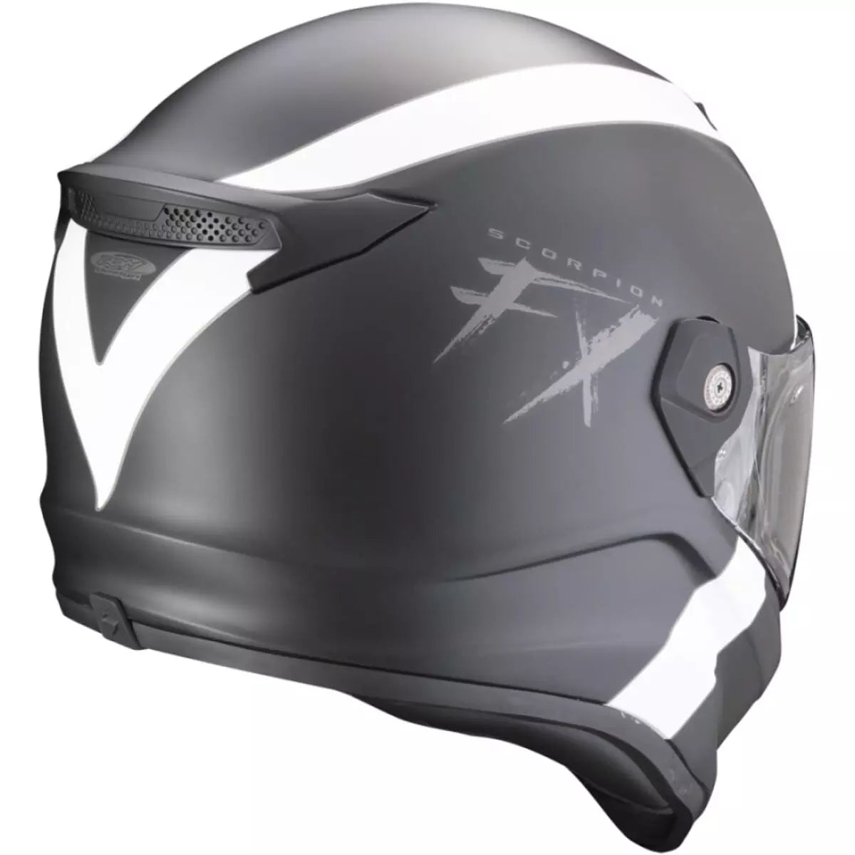 Casque Scorpion Covert-FX Gallus Noir Mat Blanc
