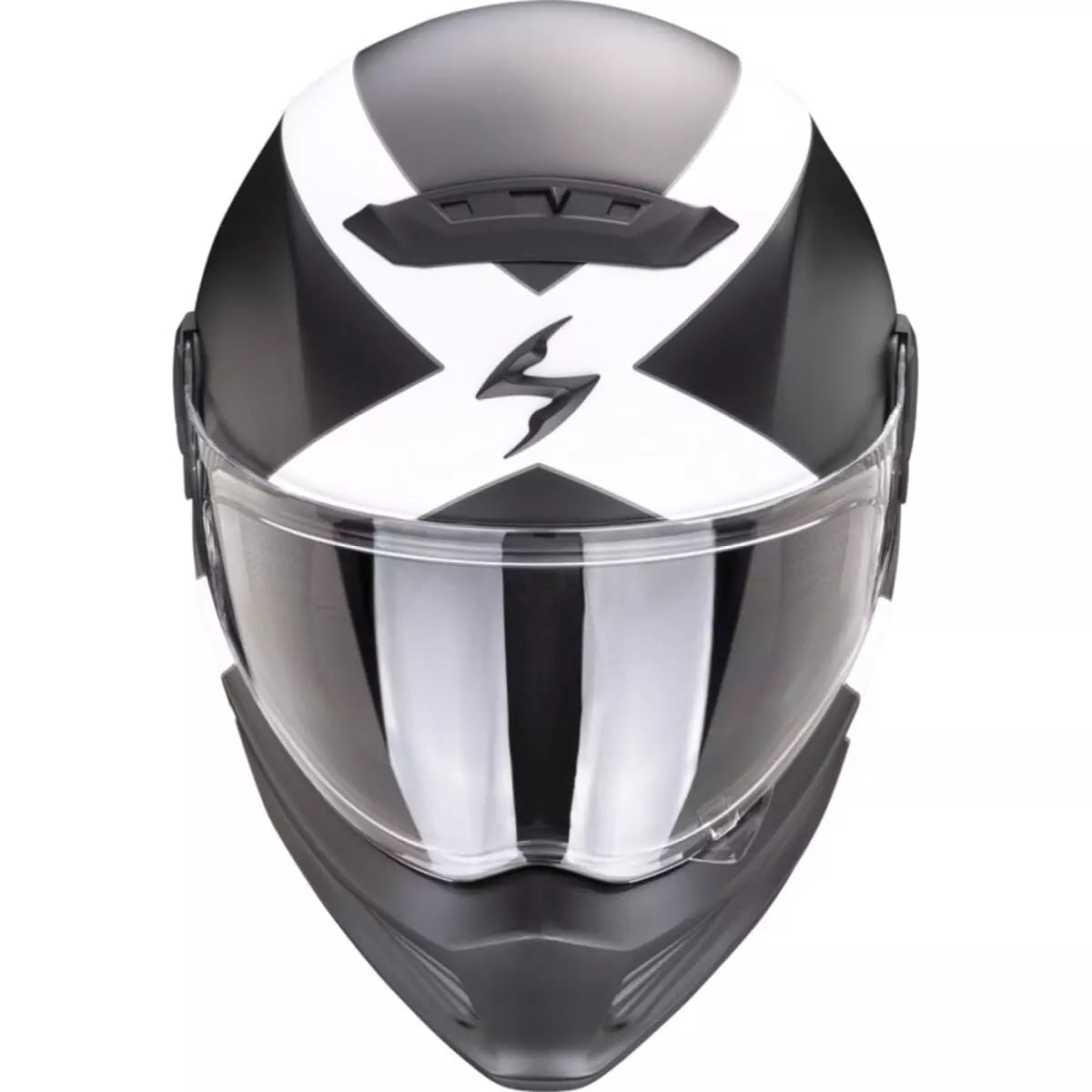 Casque Scorpion Covert-FX Gallus Noir Mat Blanc