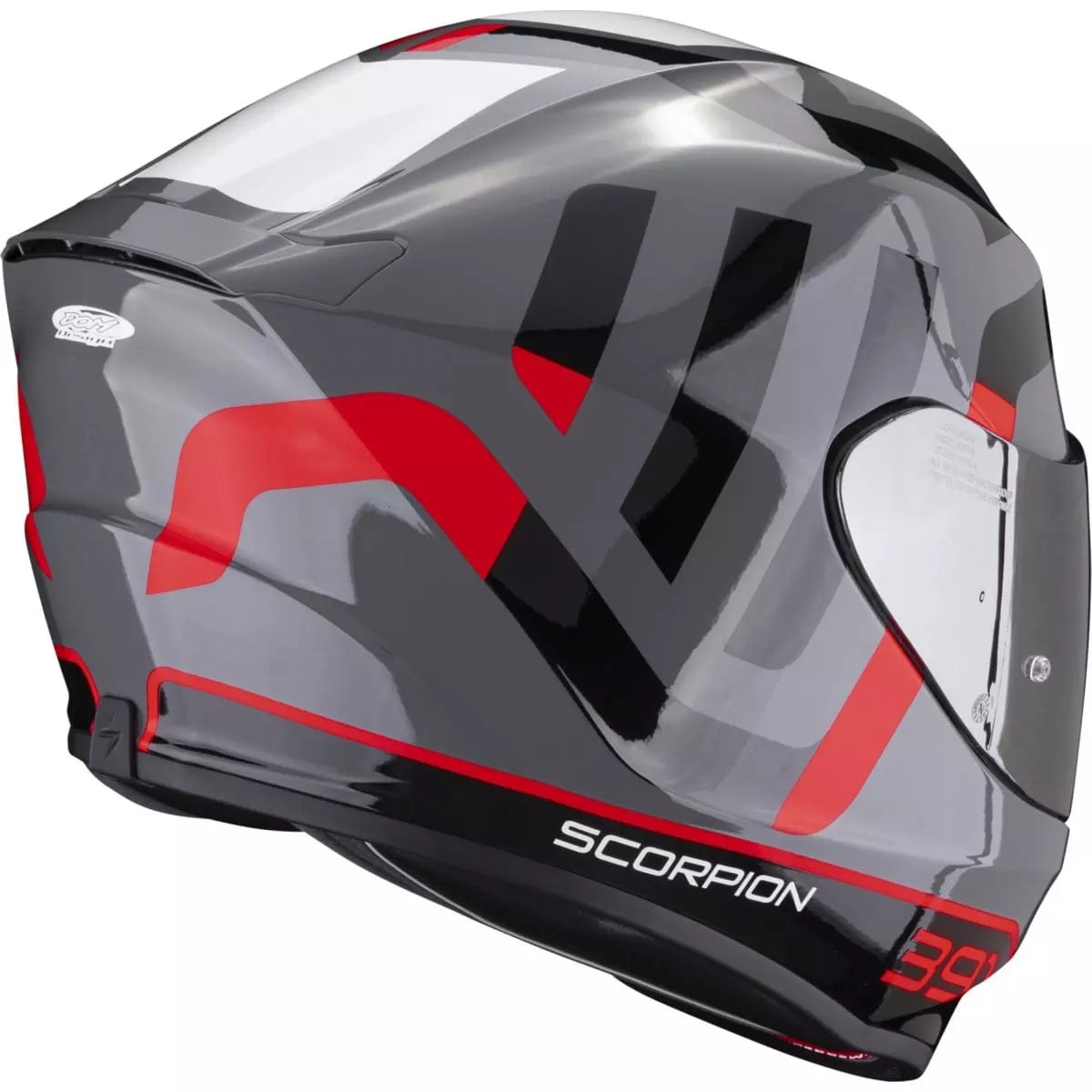 Casque Scorpion Exo-391 Arok Gris Rouge Noir