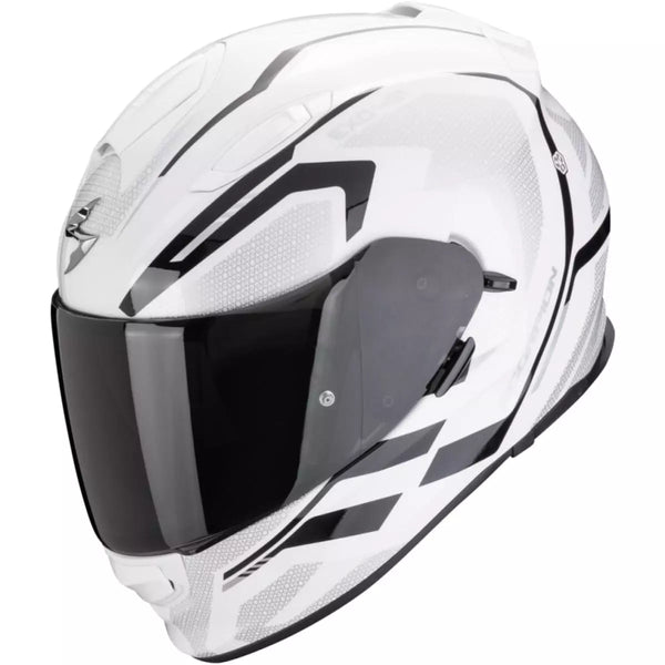 Casque Scorpion Exo-491 Kripta Blanc Noir