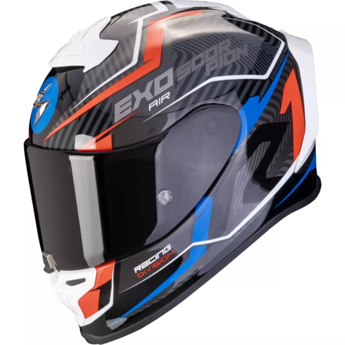 Casque Scorpion Exo-R1 Evo Air Coup Noir Rouge Bleu