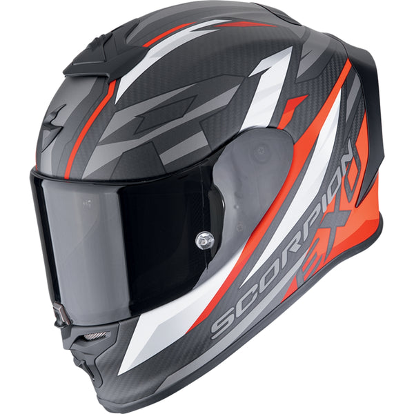 Casque Scorpion Exo-R1 Evo Carbon Air Runner Noir Mat Rouge