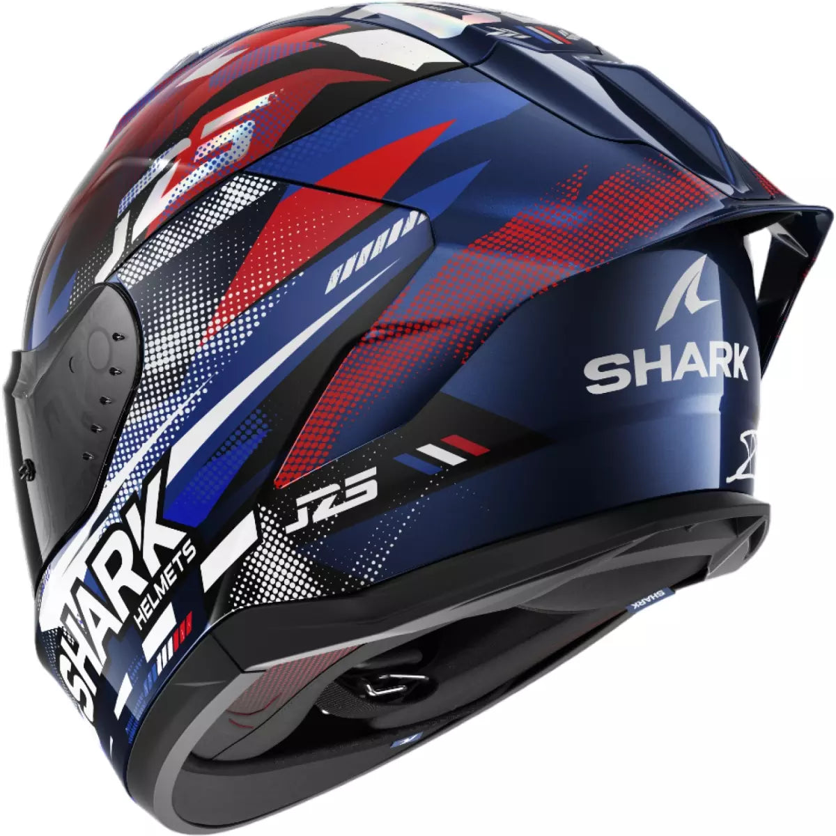 Casque Shark Skwal Cup Replica Zarco GP De France Bleu Chrome Rouge