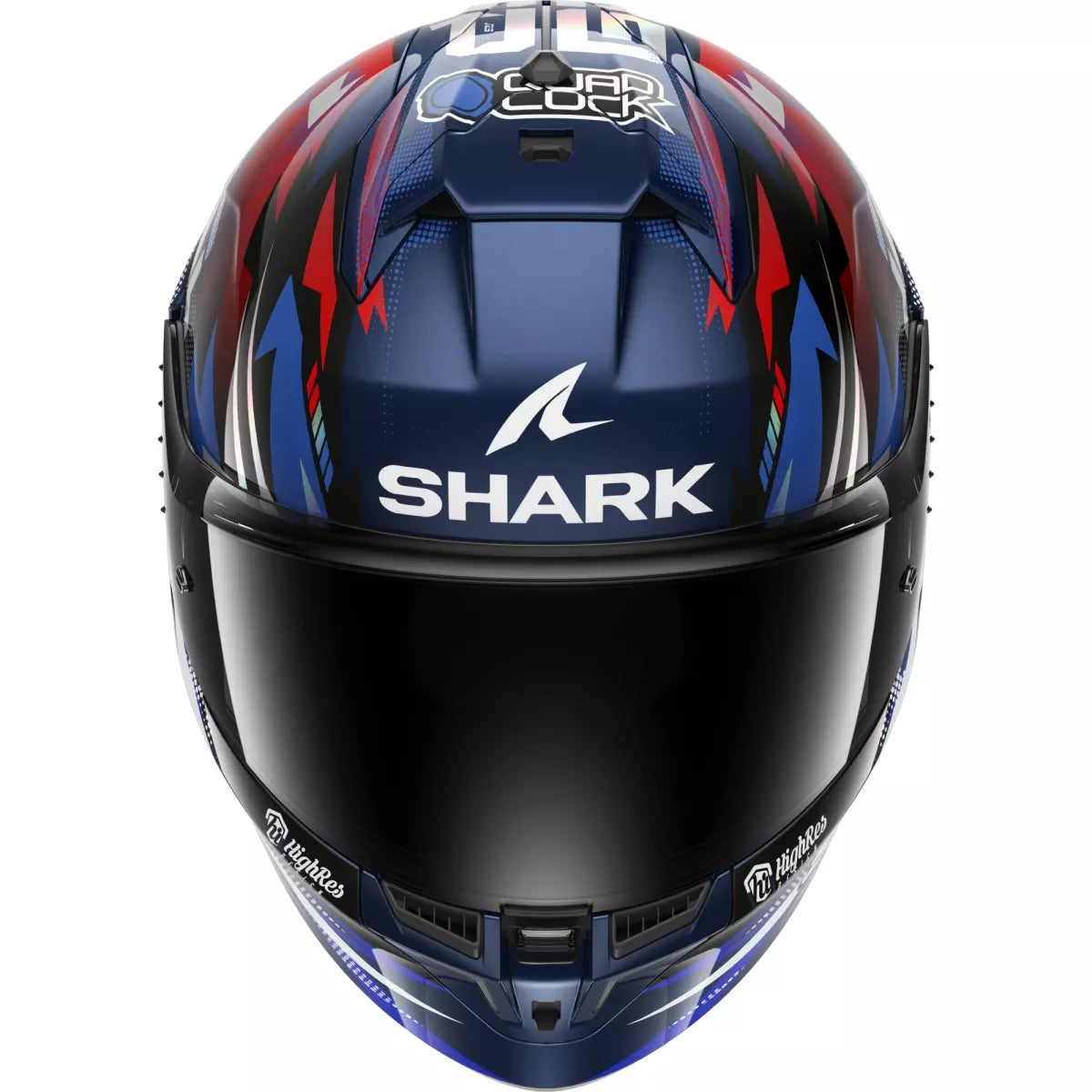 Casque Shark Skwal Cup Replica Zarco GP De France Bleu Chrome Rouge