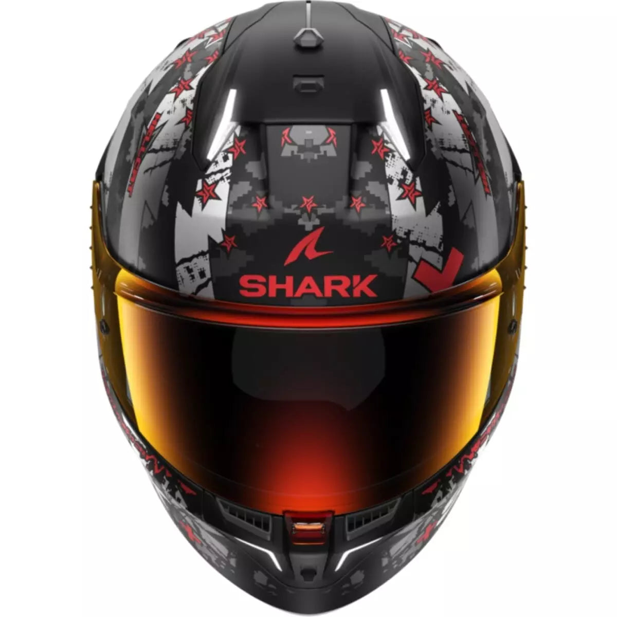 Casque Shark Skwal I3 Hellcat Mat Noir Chrome Rouge