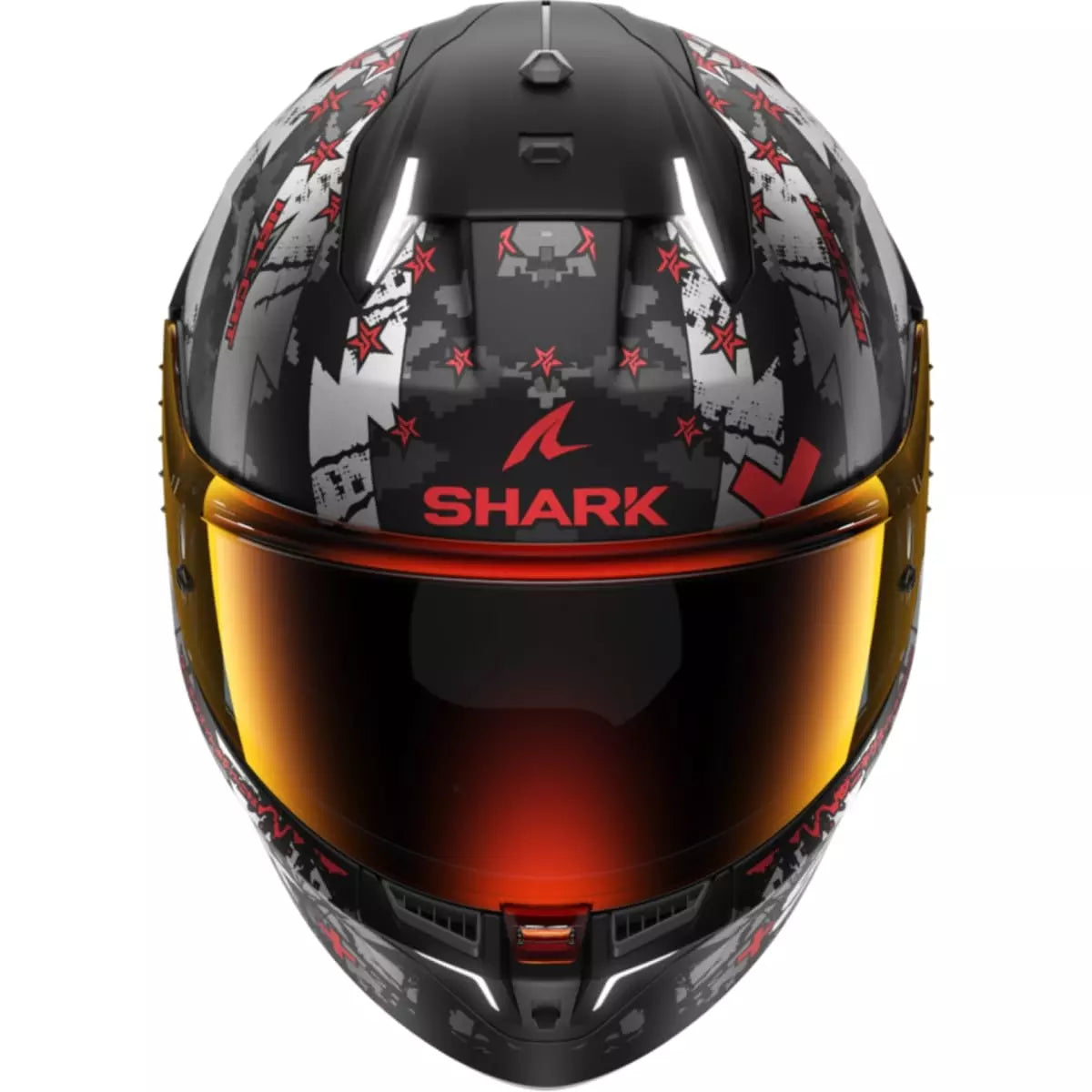 Casque Shark Skwal I3 Hellcat Mat Noir Chrome Rouge