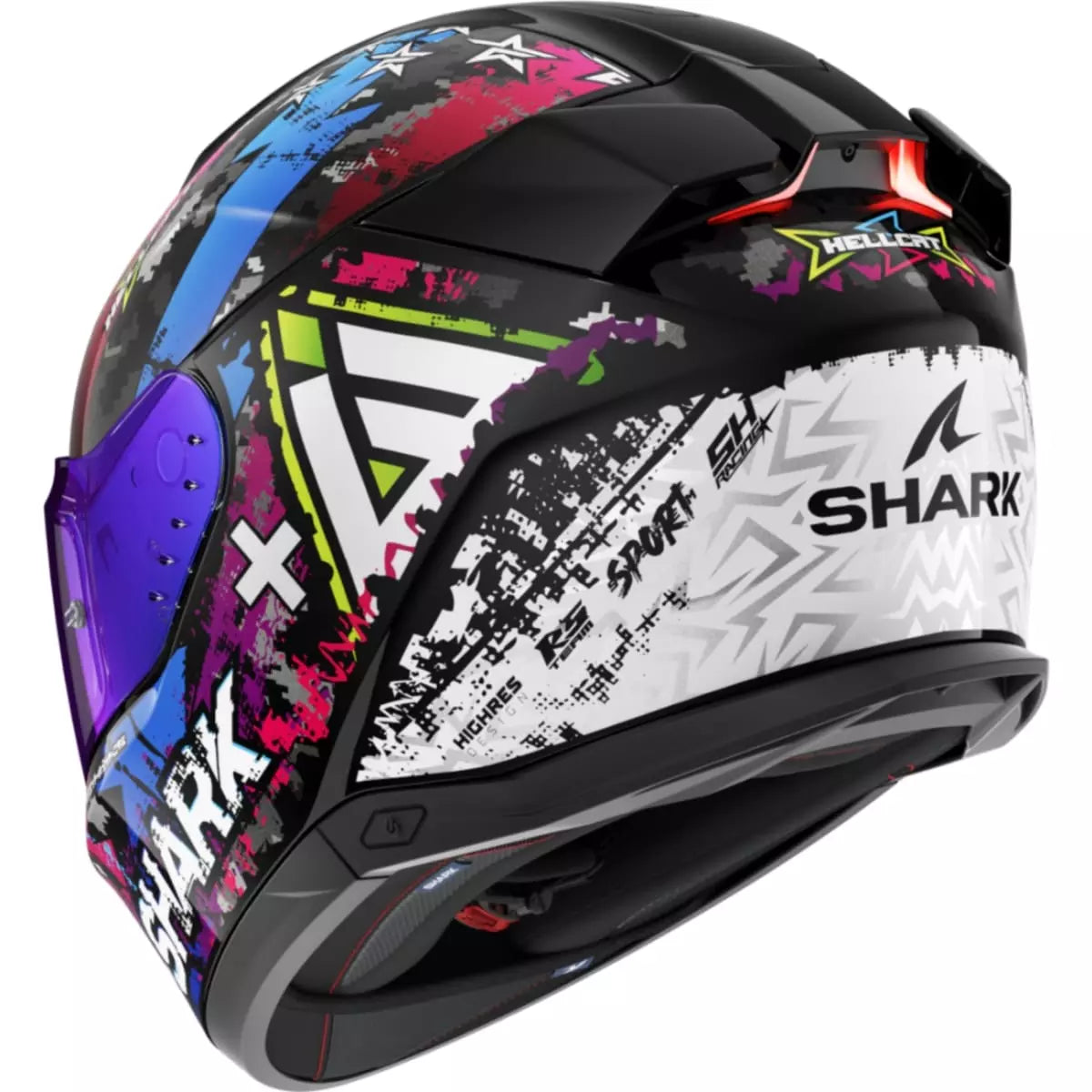 Casque Shark Skwal I3 Hellcat Noir Chrome Bleu
