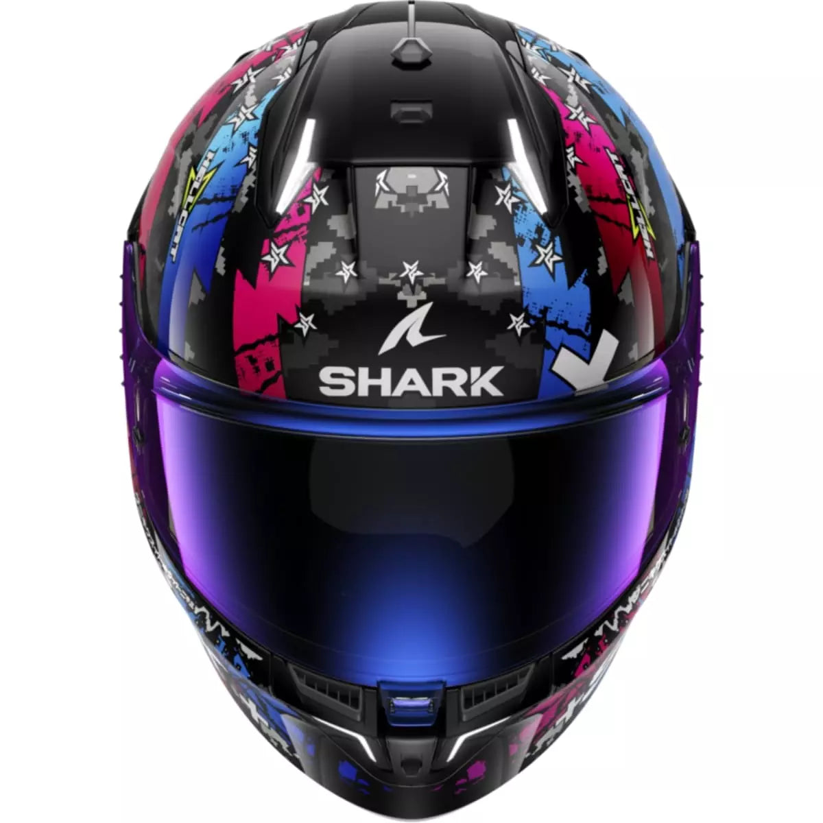Casque Shark Skwal I3 Hellcat Noir Chrome Bleu