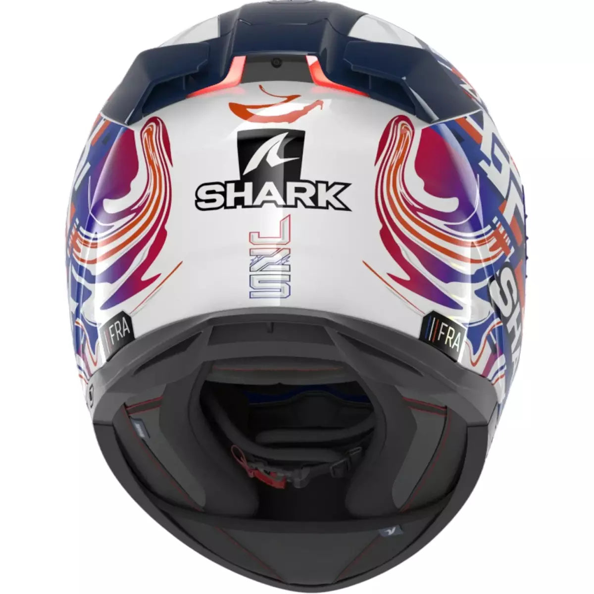 Casque Shark Skwal I3 Replica Zarco GP De France Blanc Bleu Brillant