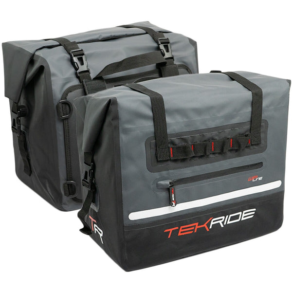 Sacoches Cavalières Tekride WP Line Tritone 2x25L Noir Gris Rouge