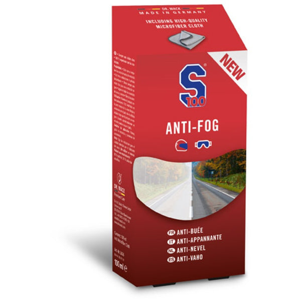 Spray Visière Anti-Buée S100 + Microfibre Anti-rayure