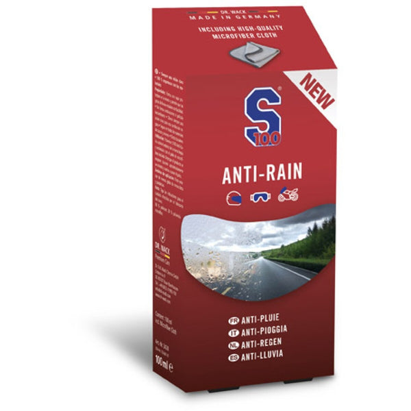 Spray Visière Anti-pluie 100ml S100 + Microfibre
