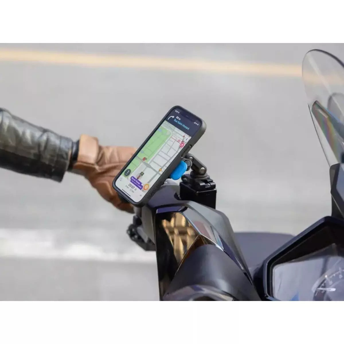 Support Téléphone Quad Lock Moto Scooter Bocal Liquide De Frein