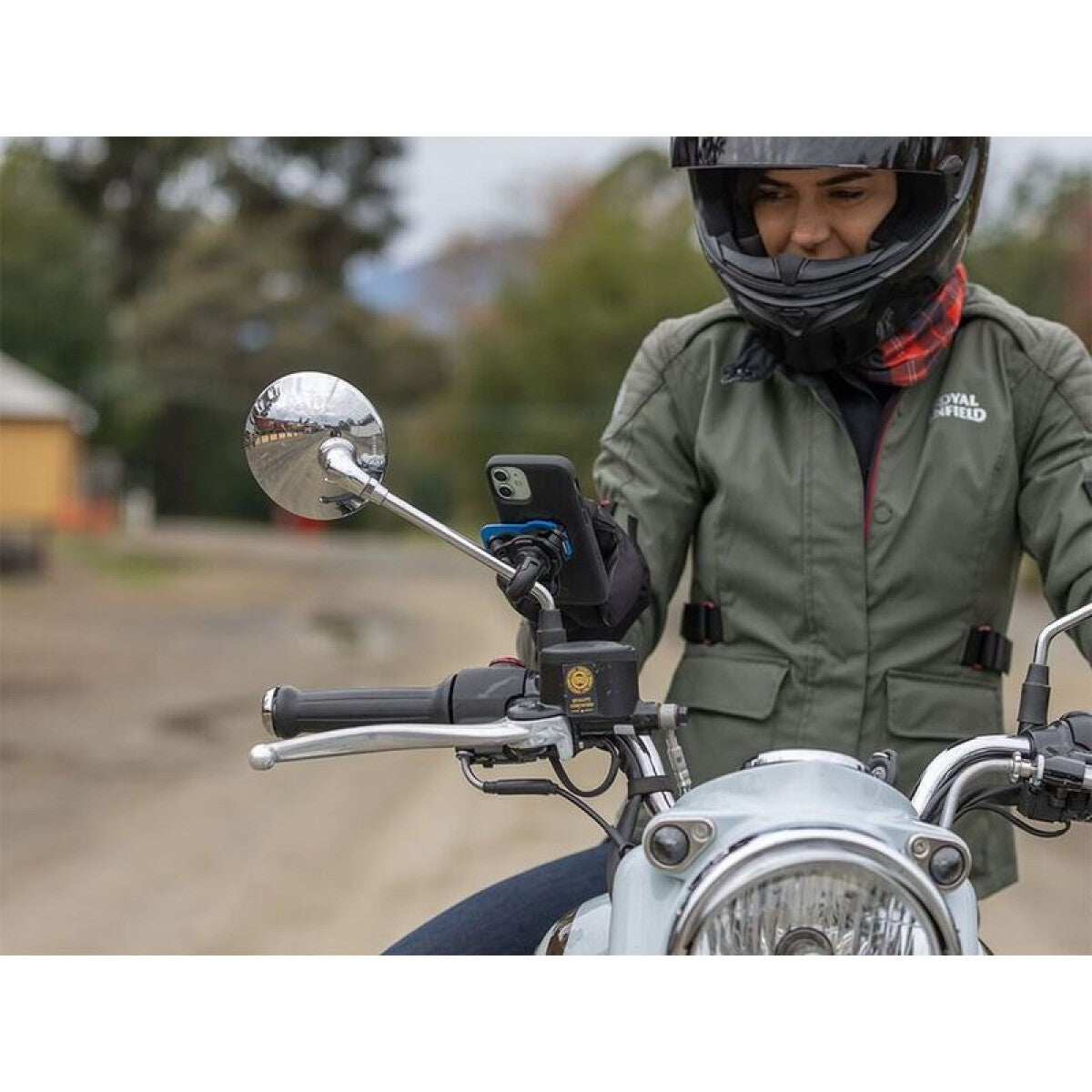 Support Téléphone Quad Lock Moto Scooter Rétroviseur