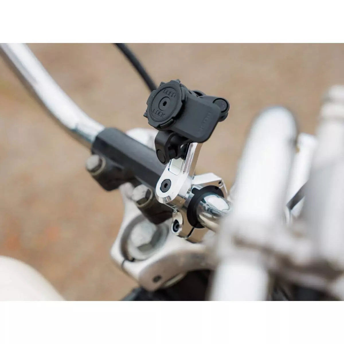 Support Téléphone Quad Lock Moto Guidon Pro Alu Chrome