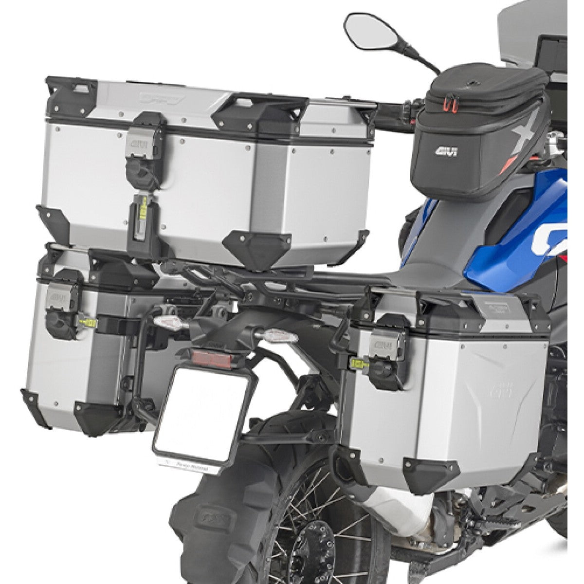 Top Case Givi Trekker Outback Evo Smart Monokey 58L Alu Anodisé - Sans Serrure
